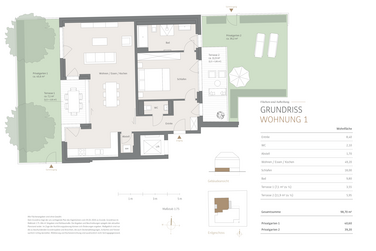 Grundriss Wohnung 1