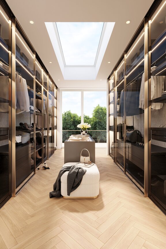 Dressing Room with Skylight (Rendering)