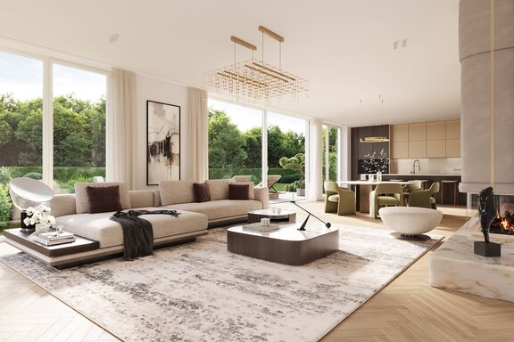 Spacious living area (visualization)