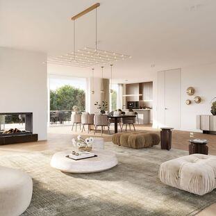 Kamin im Penthouse (Visualisierung)