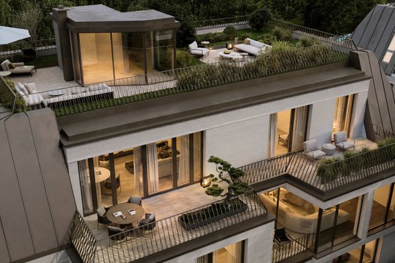 Raffinierte Dachterrassen (Visualisierung)