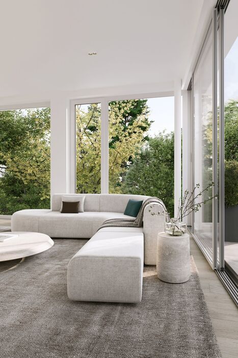 Wohnbereich mit Terrasse (Visualisierung)