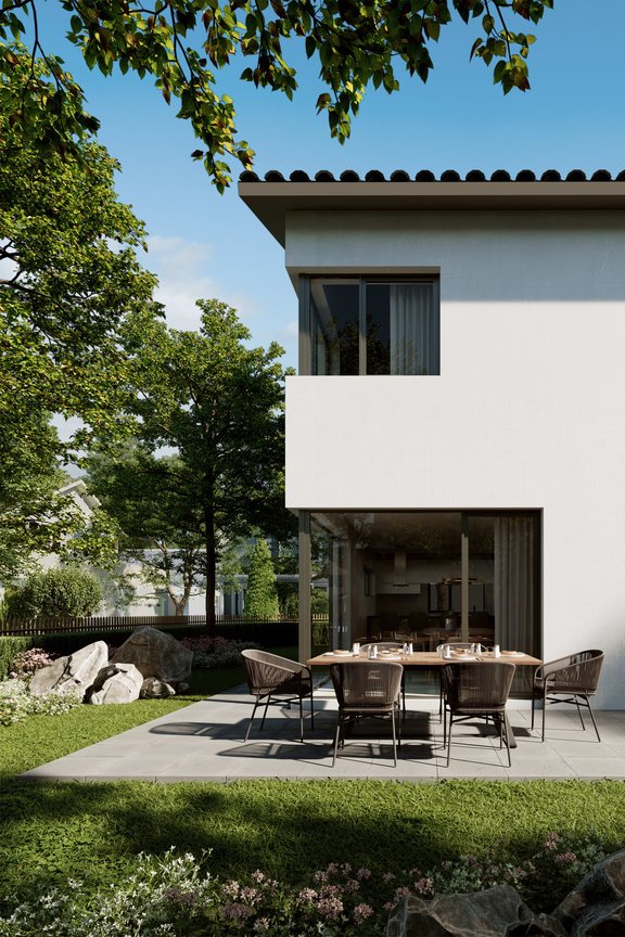 Visualisierung Garten Haus 1