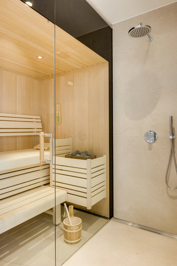 Sauna mit Panoramascheibe