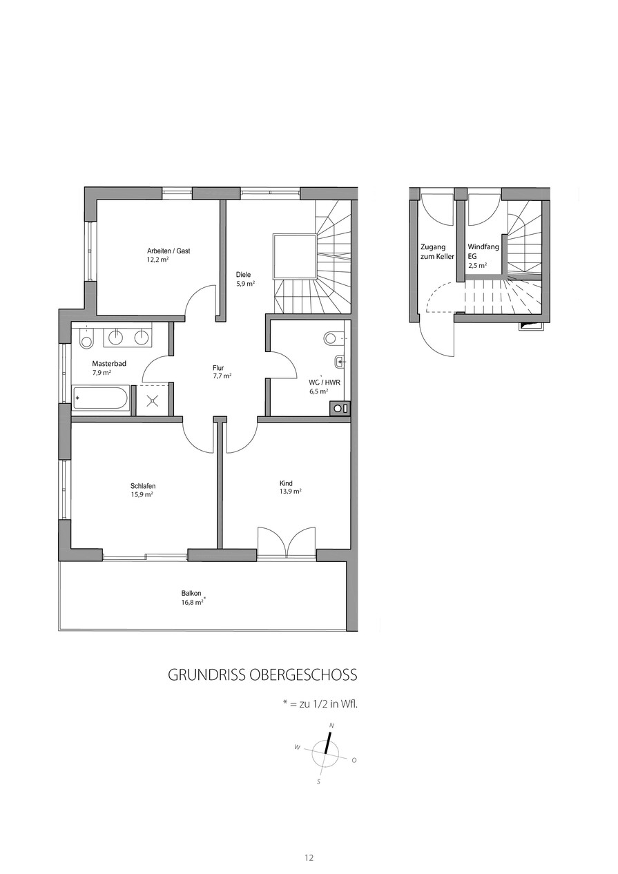 Grundriss Obergeschoss