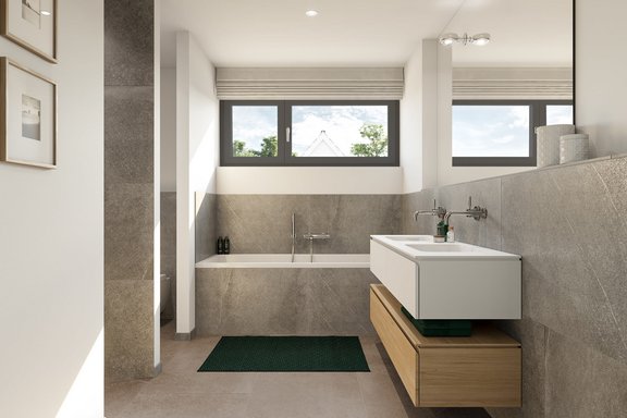 Kinderbad mit Badewanne