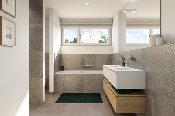 Kinderbad mit Badewanne