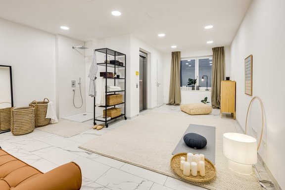 Spa-Bereich im Hobbyraum