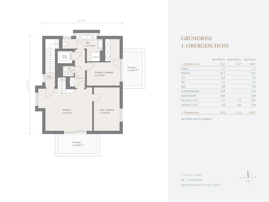 Grundriss 1. Obergeschoss