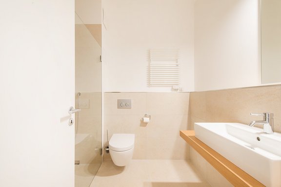 Puristically designed bathroom