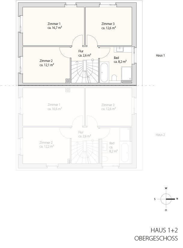 Grundriss OG Haus 1