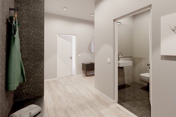 Durchdachte Raumaufteilung (Illustration)