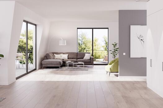 Light-flooded living (illustration)