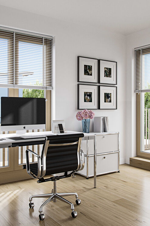 Arbeitszimmer mit Terrasse