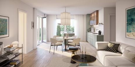 Neubau: Familiengerecht und umrahmt von Grün: 3-Zimmer-Gartenwohnung mit Südwest-Ausrichtung