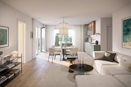 Neubau: Familiengerecht und umrahmt von Grün: 3-Zimmer-Gartenwohnung mit Südwest-Ausrichtung