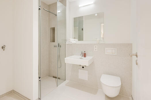 Stylish shower room in the basement