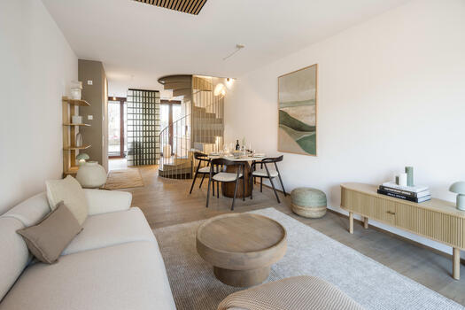 Living area with garden view