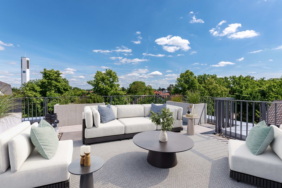 Spektakuläre Terrasse (virtuell möbliert)