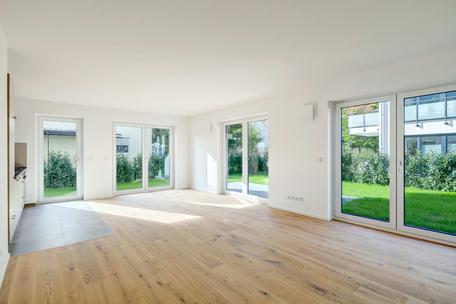 Neubau: Gut geschnittene Gartenwohnung mit 3 Zimmern