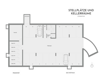Underground parking garage floor plan
