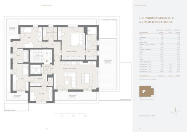 2. Obergeschoss - Grundrissvariante 1
