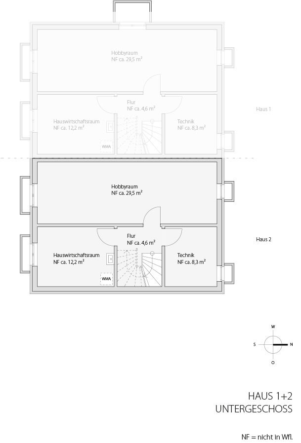 Grundriss UG Haus 2