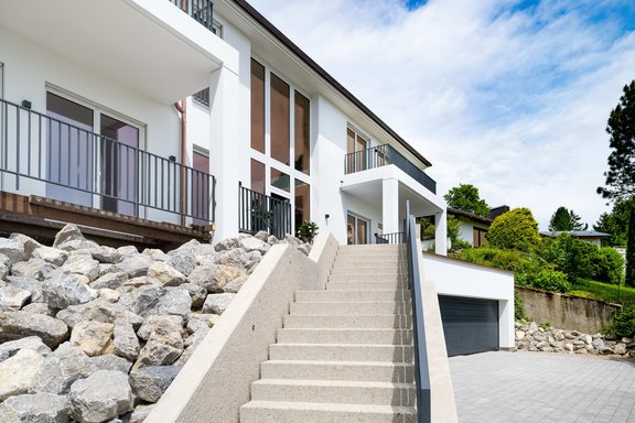 Representative staircase to the house