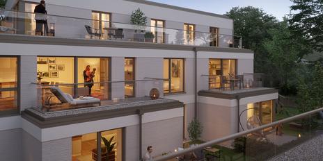 Neubau: Klar geschnittene 2-Zimmer-Gartenwohnung mit Terrasse und zauberhaftem Süd-West-Privatgarten
