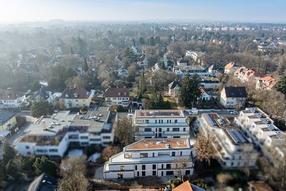 Bird's-eye view of houses