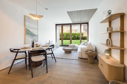 Living area with garden view