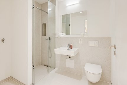Timeless bathroom in the basement