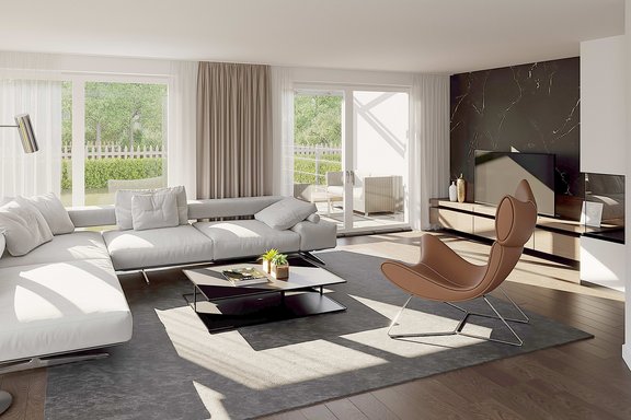 Visualisierung - Sonniger Wohnbereich