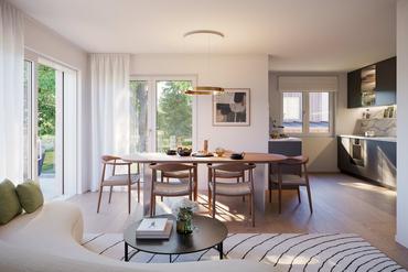 Neubau: Raffiniert geschnittene 2-Zimmer-Gartenwohnung mit zauberhaftem Süd-West-Privatgarten