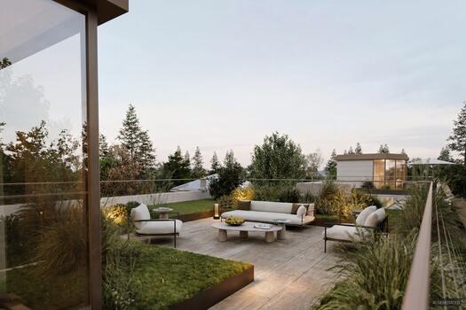 Roofgarden mit weiten Blicken (Visualisierung)