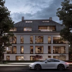 Fassade im Abendlicht (Visualisierung)