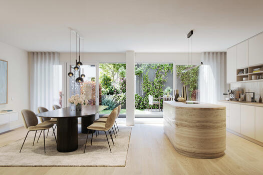Spacious living/dining area