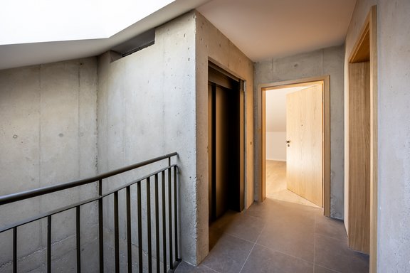 Staircase with elevator