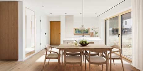 New build: Sun-filled corner house with south-west orientation and mountain views