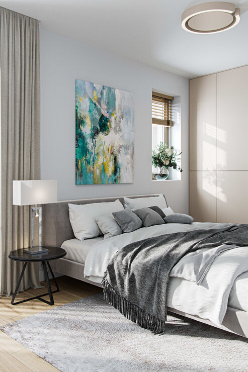 Schlafzimmer mit Stellflächen