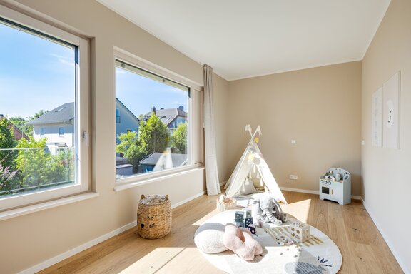 Bis zu drei Kinderzimmer im OG