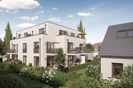 Neubau: Sundowner auf dem Westbalkon: Charmante 2-Zimmer-Wohnung mit exklusivem Flair
