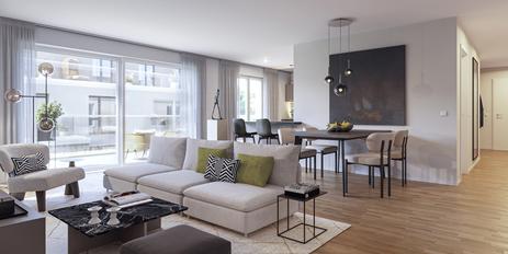 New build: Dream location in the villa colony I: 2-room new-build apartment with high-quality fittings and balcony