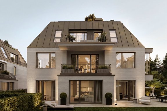 Südansicht Gartenwohnung (Visualisierung)