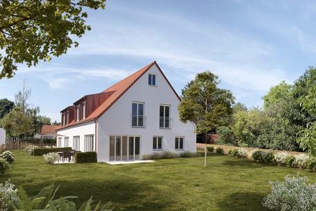 New construction: Two high-quality house halves with garden
