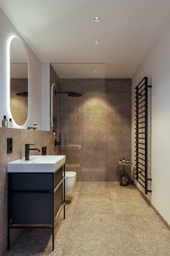 Elegantes Badezimmer mit Wohlfühlatmosphäre