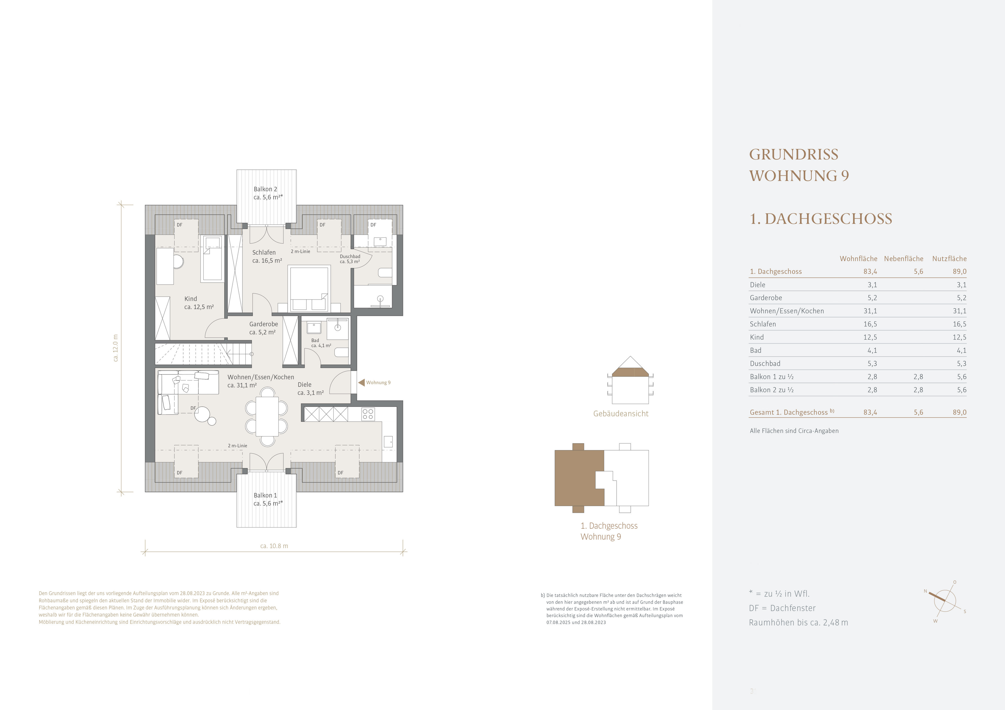 Grundriss 1. Dachgeschoss
