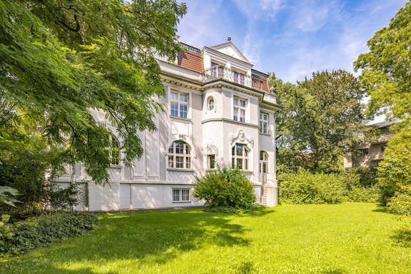 Southeast-facing garden in front of the historic villa
