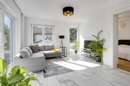 Neuwertige 2-Zimmer-Wohnung mit zwei Terrassen in ruhiger Lage