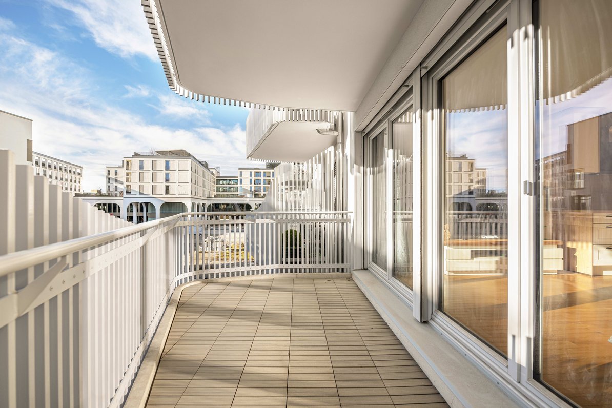 Spacious south facing balcony